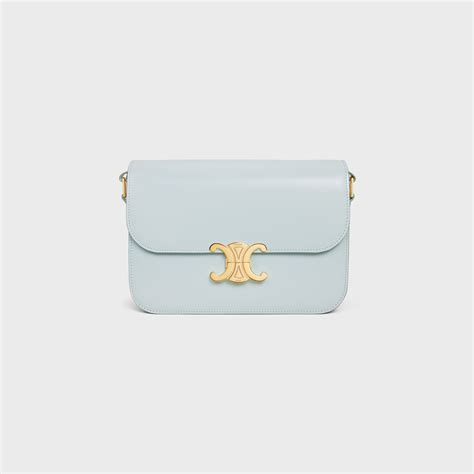 celine blue triomphe|celine shoulder bag triomphe.